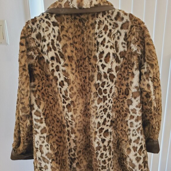 Dennis Basso Reversible Faux Fur/ Faux Suede Coat - Picture 3 of 9